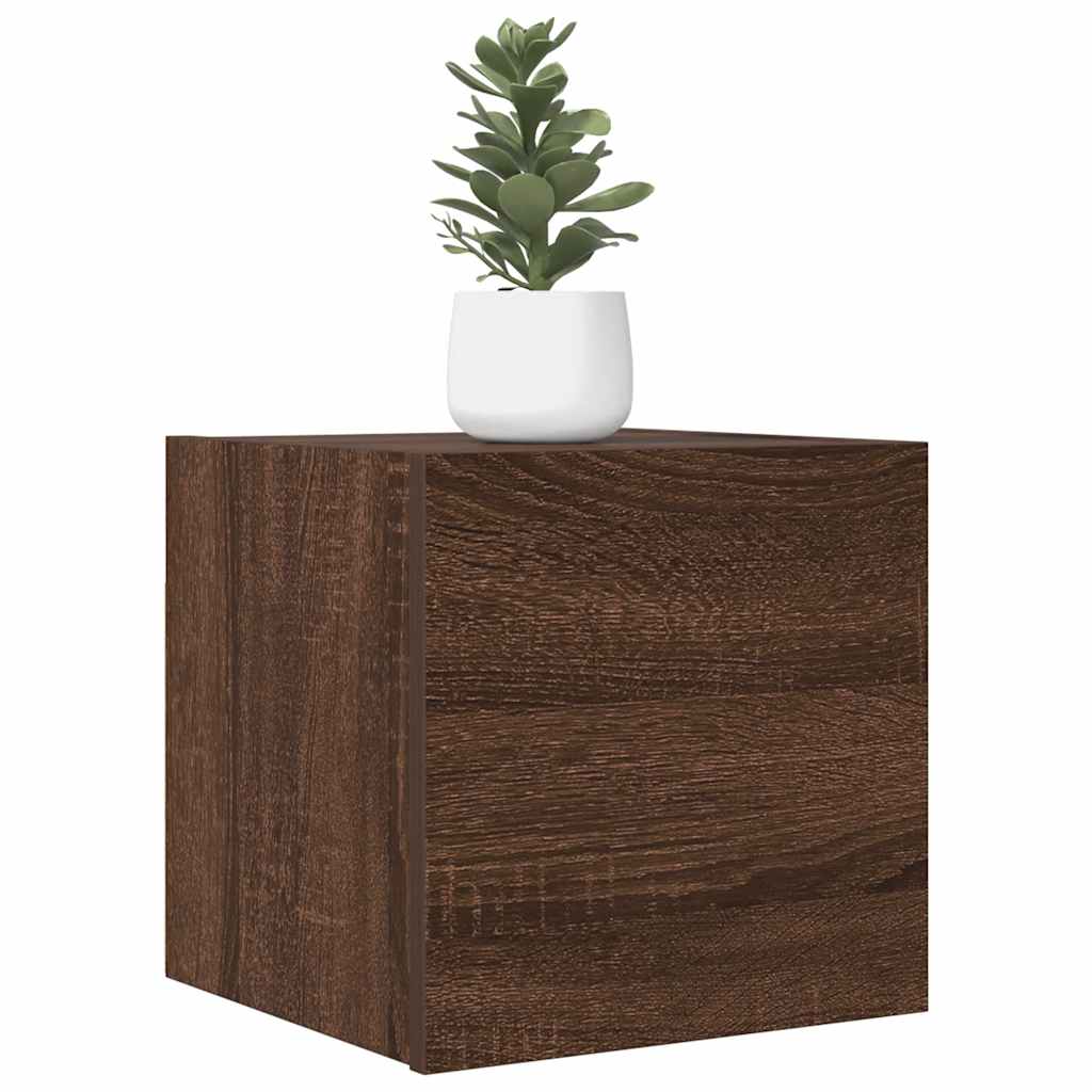 vidaXL Muebles para TV de pared 2 uds roble marrón 30,5x30x30 cm