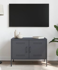 vidaXL Mueble de TV acero gris antracita 68x39x50,5 cm