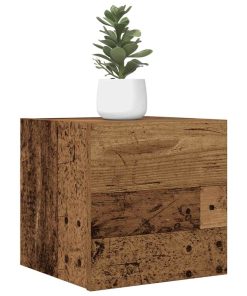 vidaXL Mueble de pared para TV madera envejecida 30,5x30x30 cm