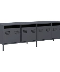 vidaXL Mueble de TV acero laminado en frío antracita 135x39x43,5 cm