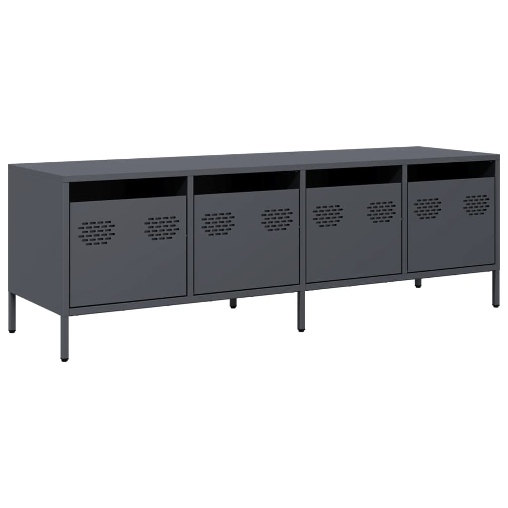 vidaXL Mueble de TV acero laminado en frío antracita 135x39x43,5 cm