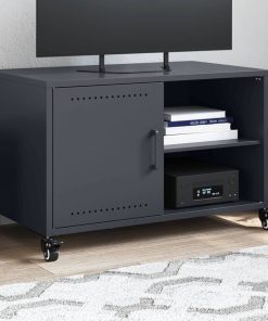 vidaXL Mueble de TV acero gris antracita 68x39x43,5 cm