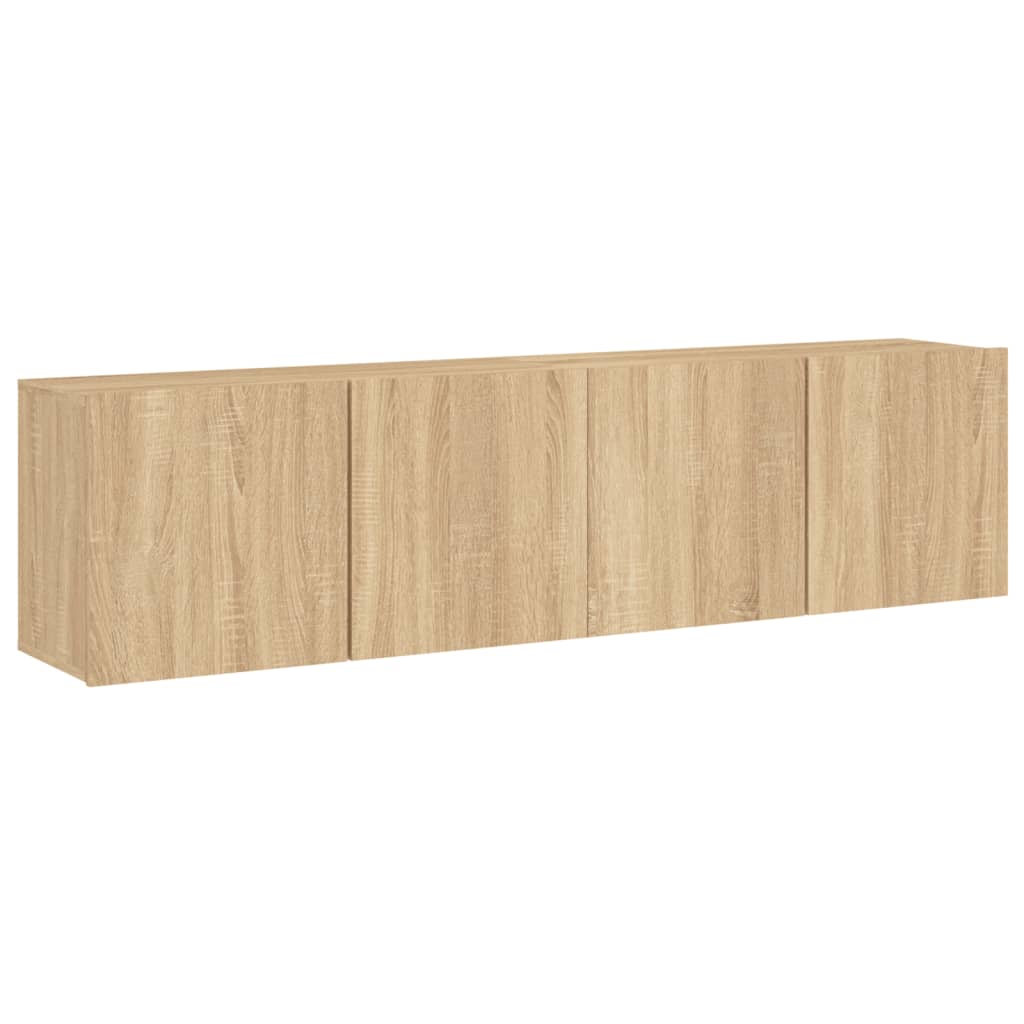 vidaXL Muebles para TV de pared 2 unidades roble Sonoma 80x30x41 cm