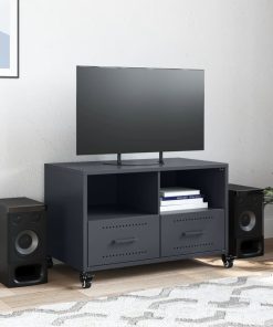 vidaXL Mueble de TV acero gris antracita 68x39x43,5 cm