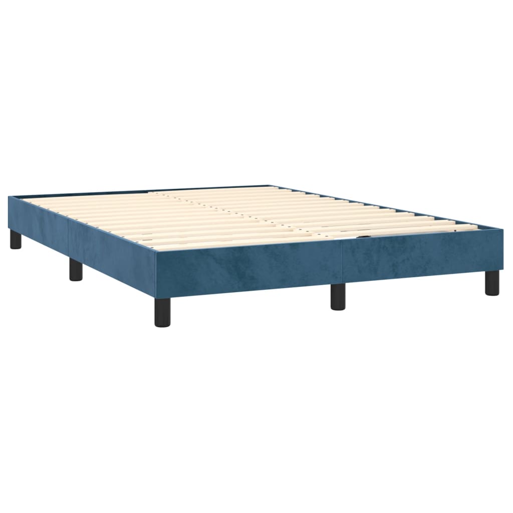 vidaXL Estructura de cama sin colchón terciopelo azul oscuro 140x200cm