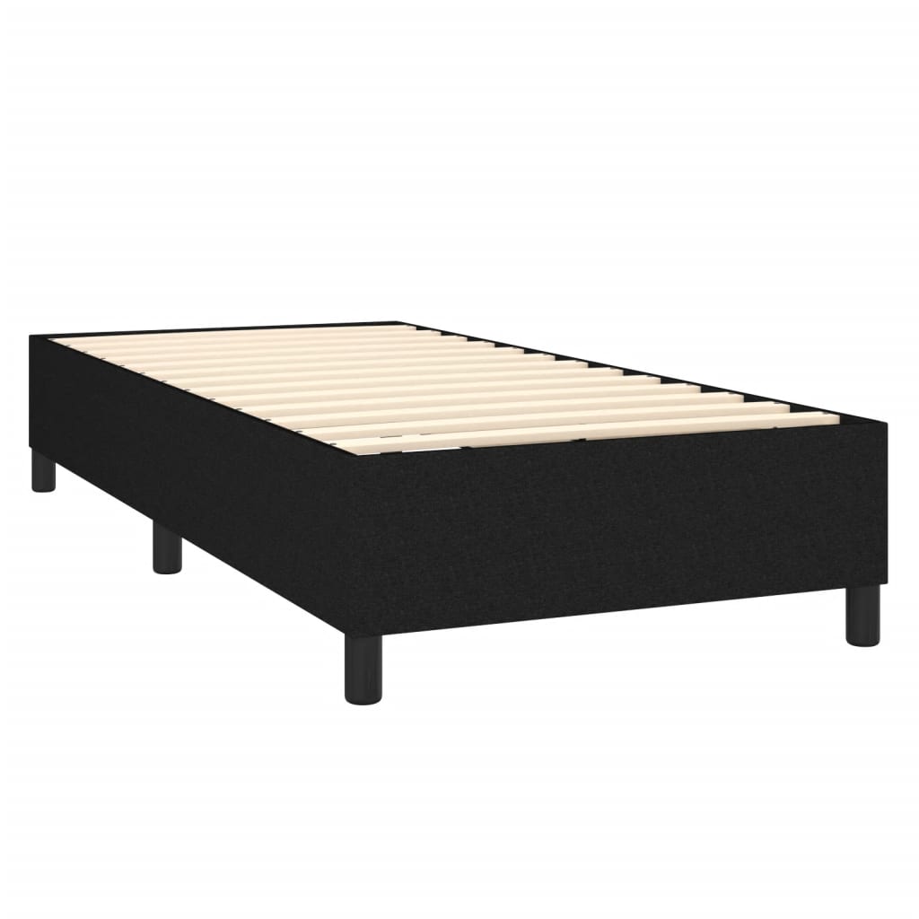 vidaXL Estructura de cama sin colchón tela negro 90x200 cm