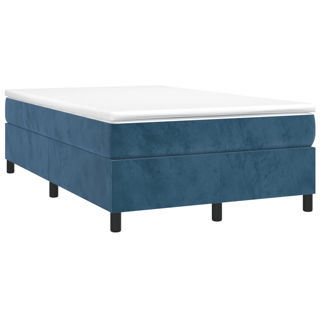 vidaXL Estructura de cama sin colchón terciopelo azul oscuro 120x200cm