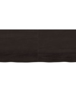 vidaXL Tablero mesa madera roble tratada marrón oscuro 160x60x(2-6) cm