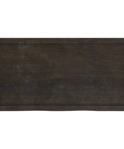 vidaXL Tablero mesa madera roble tratada marrón oscuro 100x50x(2-6) cm