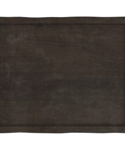 vidaXL Tablero mesa madera tratada borde vivo marrón 80x60x(2-6) cm