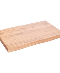 vidaXL Tablero mesa madera tratada borde natural marrón 60x40x(2-4) cm