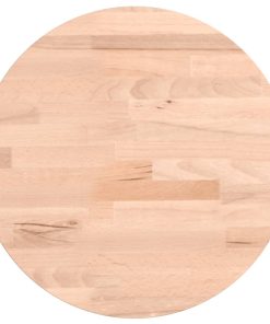vidaXL Tablero redondo de madera maciza de haya Ø30x2,5 cm