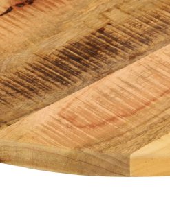 vidaXL Tablero de mesa redondo madera maciza mango rugosa Ø 90x2,5 cm