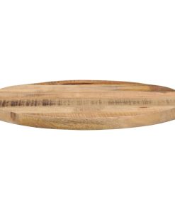 vidaXL Tablero de mesa redondo madera maciza mango rugosa Ø 50x1,5 cm