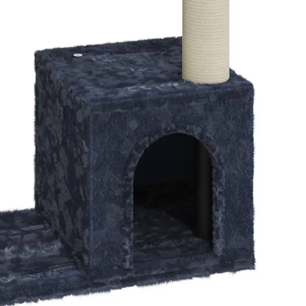 vidaXL Rascador para gatos con postes de sisal gris oscuro 70 cm