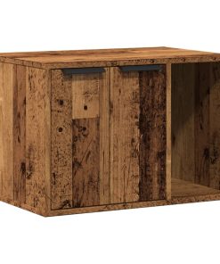 vidaXL Mueble arenero para gatos madera envejecida 60x40x40 cm
