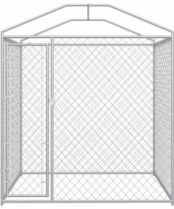 vidaXL Perrera de exterior con toldo 193x193x225 cm