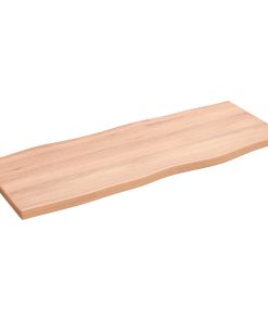 vidaXL Tablero mesa madera tratada roble borde natural 100x40x2 cm