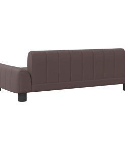 vidaXL Cama para perros de cuero sintético marrón 90x53x30 cm