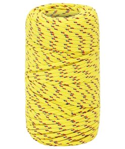 vidaXL Cuerda de barco polipropileno amarillo 2 mm 500 m