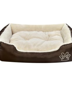 vidaXL Cama para perro con cojín acolchado talla L