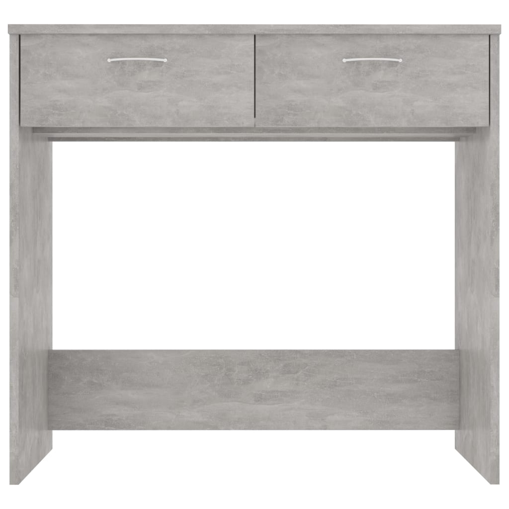 vidaXL Escritorio de madera contrachapada gris hormigón 80x40x75 cm