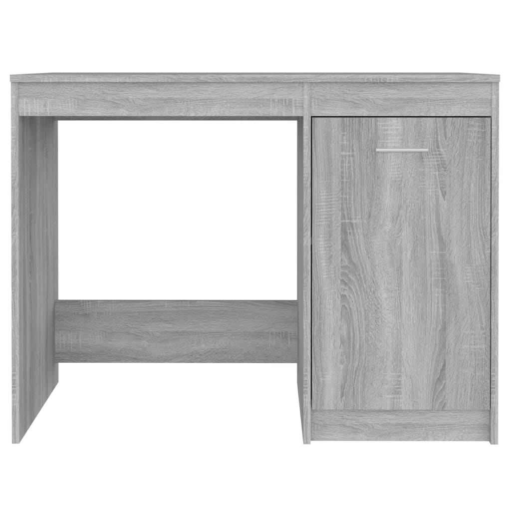 vidaXL Escritorio de madera contrachapada gris Sonoma 100x50x76 cm