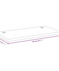 vidaXL Tablero de escritorio de bambú 110x55x4 cm