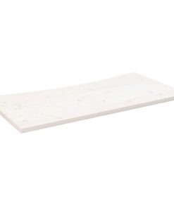 vidaXL Tablero de escritorio madera maciza pino blanco 100x60x2,5 cm