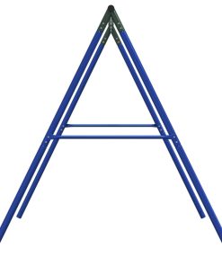 vidaXL Estructura columpio exterior y 4 ganchos para colgar acero azul