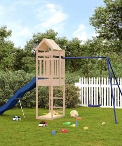 vidaXL Parque infantil de exterior madera maciza de pino