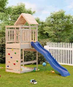 vidaXL Parque infantil de exterior madera maciza de pino