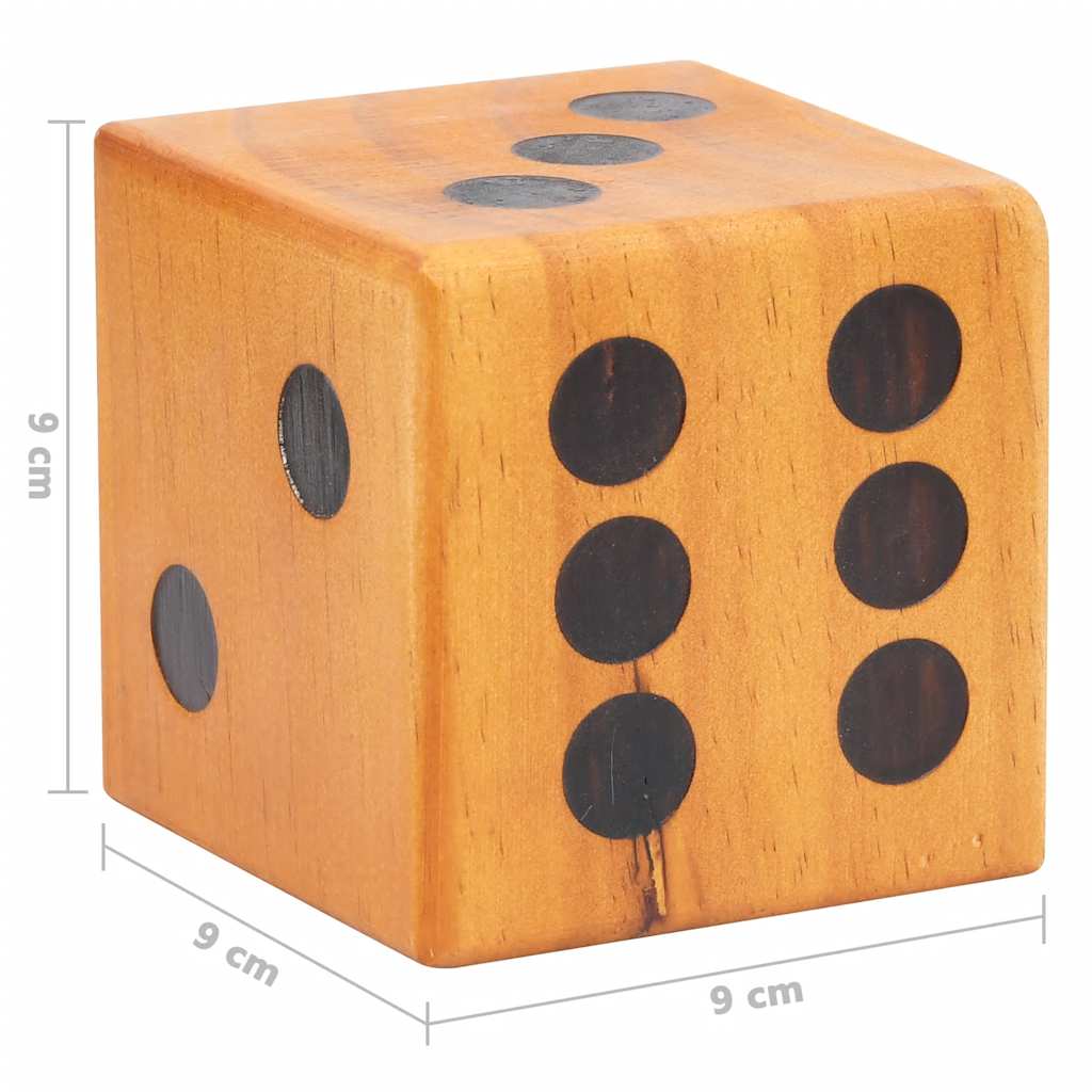 vidaXL Juego de dados de patio gigantes 6 piezas madera maciza de pino
