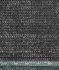 vidaXL Toldo para pista de tenis HDPE 1,4x25 m negro