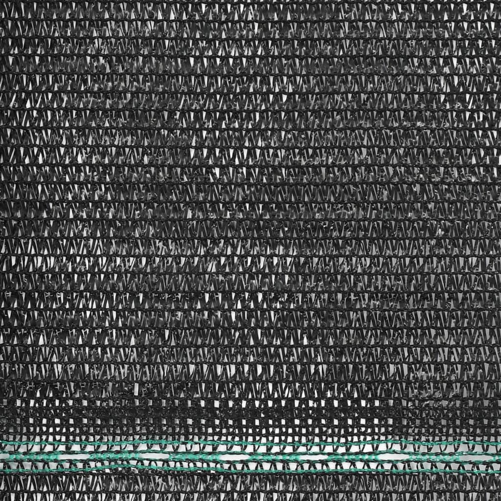vidaXL Toldo para pista de tenis HDPE 1,4x25 m negro