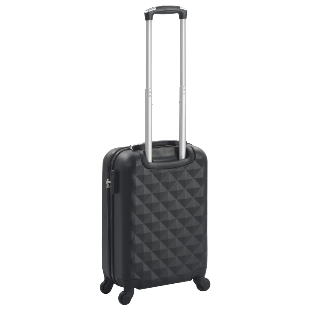 vidaXL Maleta con ruedas trolley rígida negra ABS