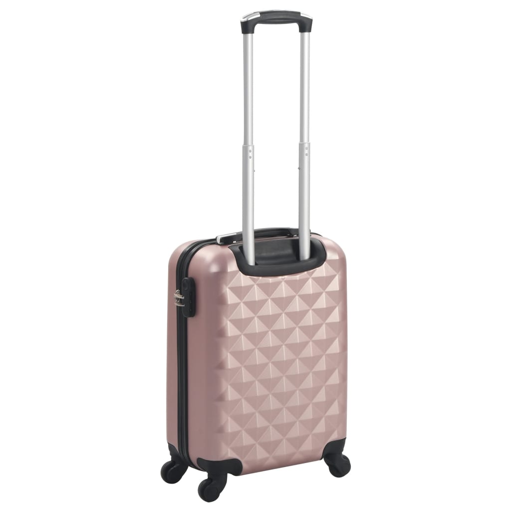 vidaXL Maleta con ruedas trolley rígida rosa dorado ABS
