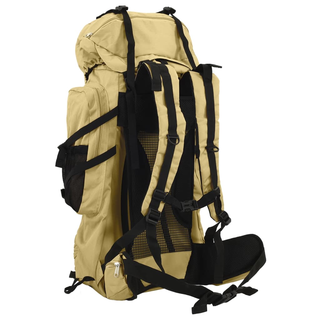 vidaXL Mochila de senderismo tela oxford caqui 80 l