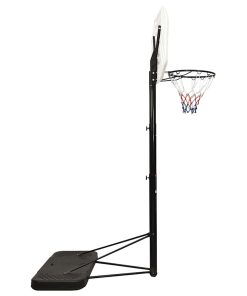 vidaXL Canasta de baloncesto polietileno blanco 258-363 cm