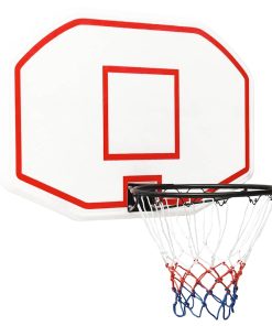 vidaXL Tablero de baloncesto polietileno blanco 109x71x3 cm