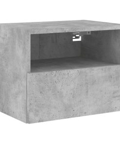 vidaXL Mueble de pared TV madera ingeniería gris hormigón 40x30x30 cm