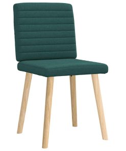 vidaXL Sillas de comedor 2 unidades tela verde oscuro