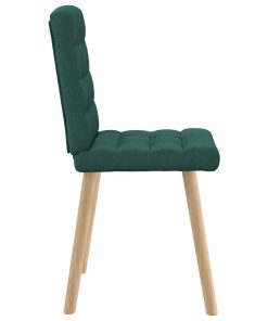 vidaXL Sillas de comedor 2 unidades tela verde oscuro
