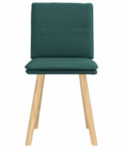 vidaXL Sillas de comedor 2 unidades tela verde oscuro