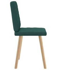 vidaXL Sillas de comedor 2 unidades tela verde oscuro