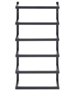 vidaXL Handtuchständer Schwarz 24x12x48 cm Stahl