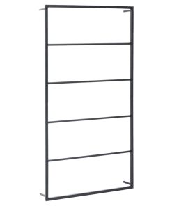 vidaXL Handtuchständer Schwarz 60x10x116 cm Stahl