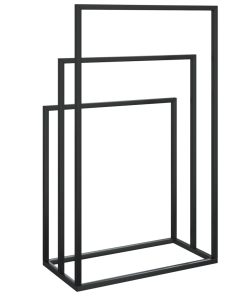 vidaXL Handtuchständer Schwarz 48x24x79 cm Eisen