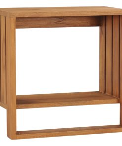 vidaXL Handtuchregal zur Wandmontage 35×20×35 cm Teak Massivholz