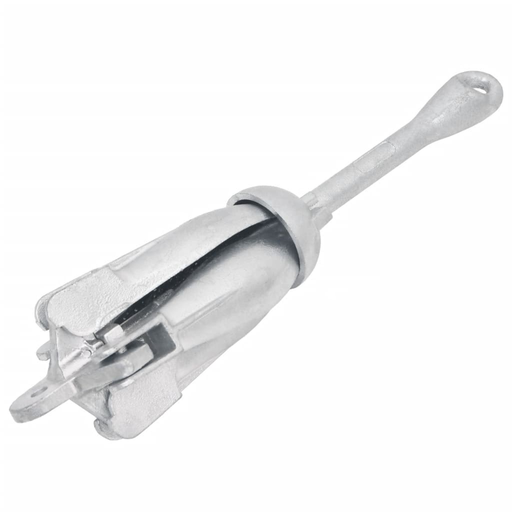 vidaXL Klappanker mit Seil Silber 6 kg feuerverzinktes Gusseisen